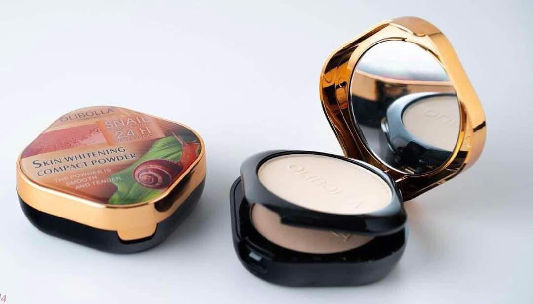 Olibolla professional snail long lasting waterproof skin whitening compact powder