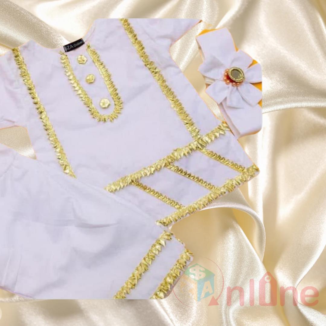 Stylish and Elegant Eid wear for baby girls with gotta embroidery premium cotton stuff sizes available for 1-5year