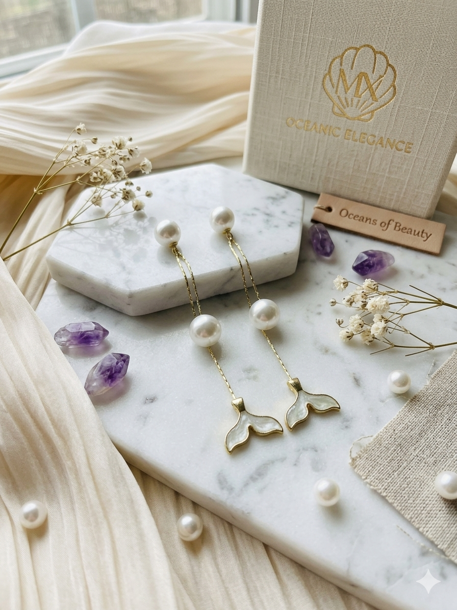 Beautiful Mermaid pearl Earrings