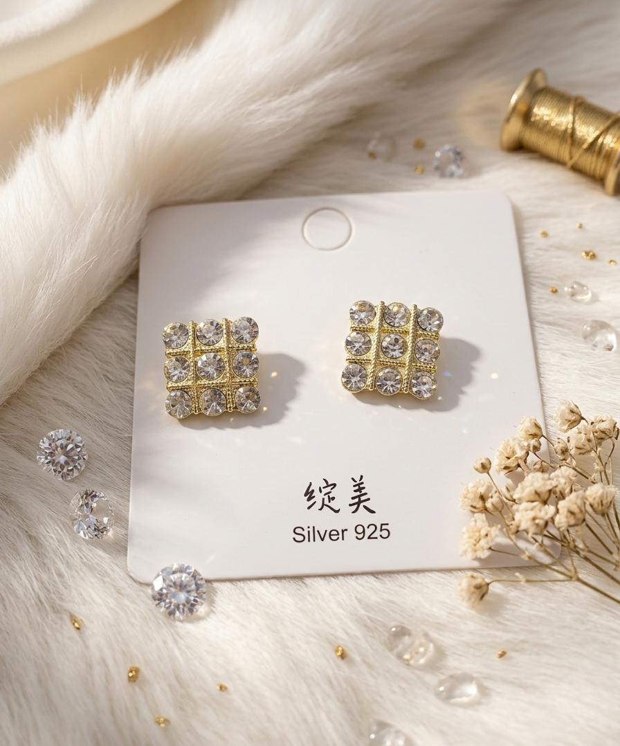Beautiful zircon studs