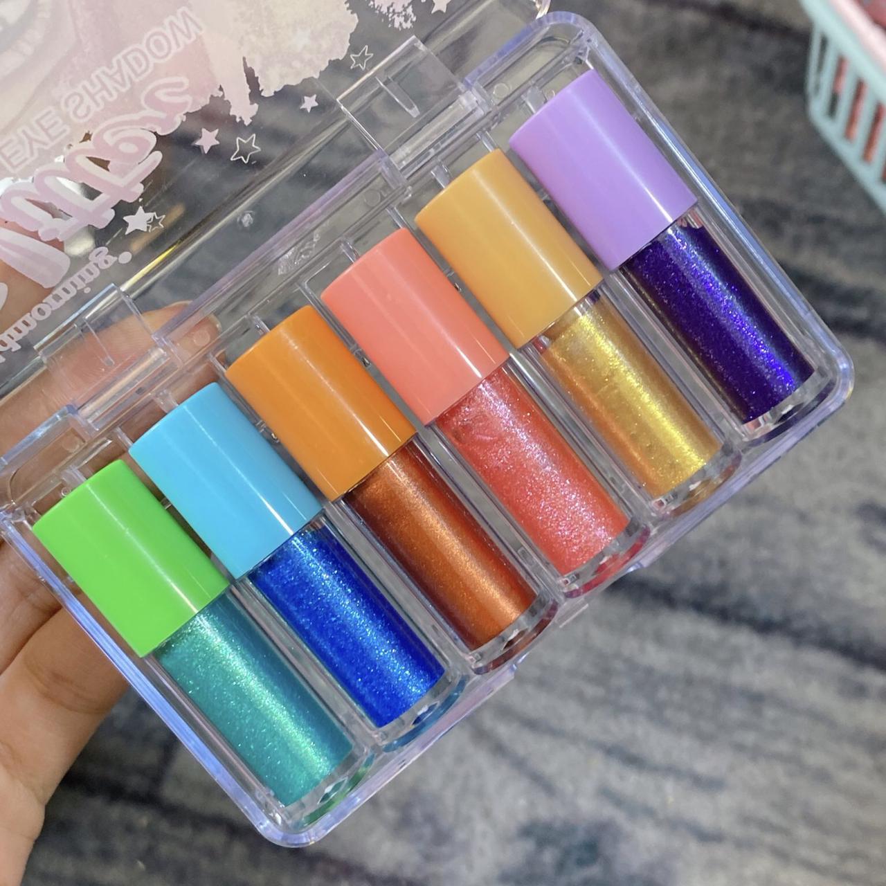 Pack of 6 Eyeshadow glitter / Glitter Liner