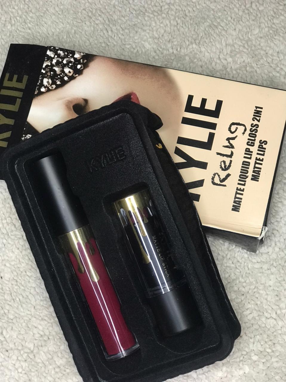 KYLIE King K Matte liquid lipgloss with lipstick