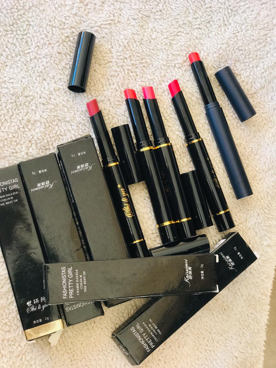 Velvety waterproof cream lipstick (pack of 5)