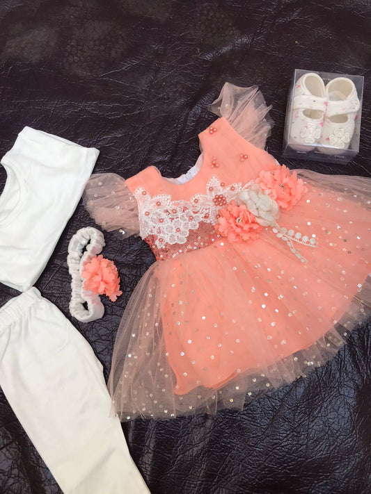 5pcs New born Gift set/ Baby girl Frocks