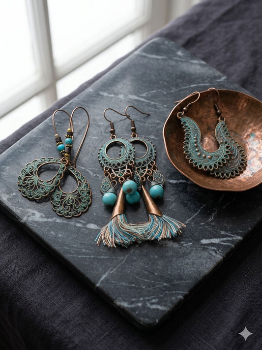 Pack of 3 Pair  Antique Earings
