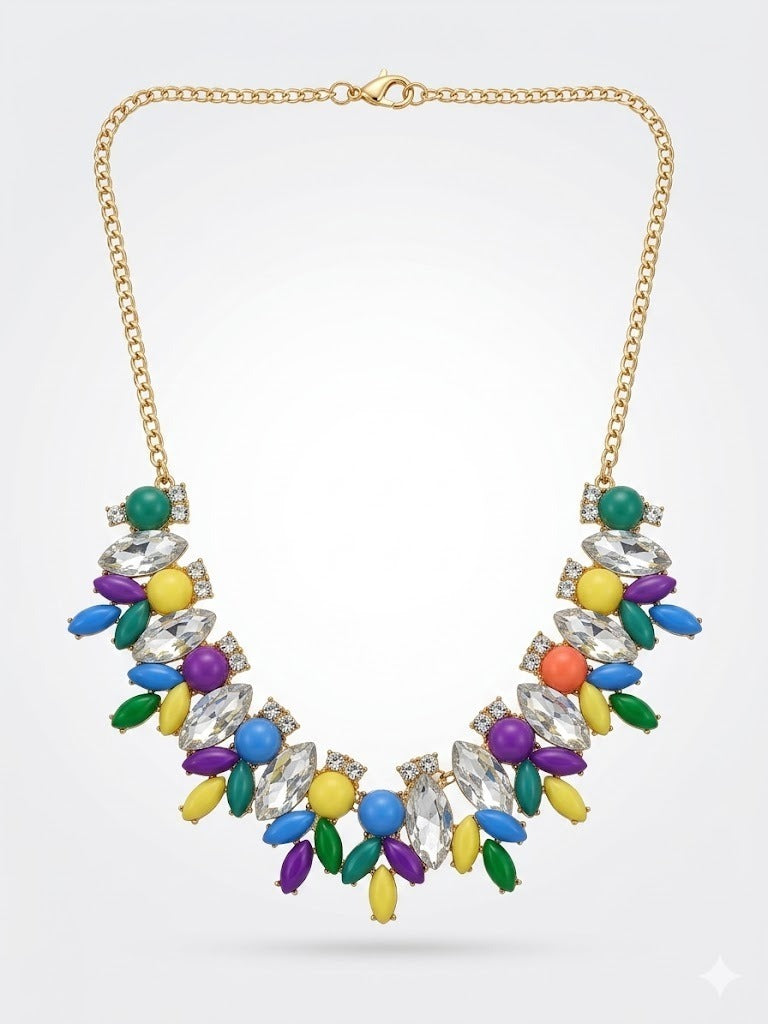 Multi-Color Gemstone Necklace