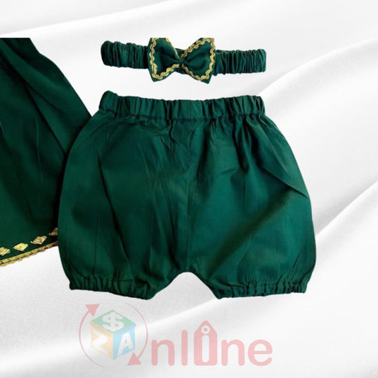 3pcs Elegant Festive frock premium cotton size available for 0-5year