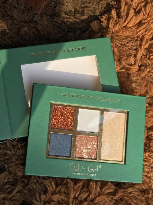 DoDo girl professional eyeshadow palette with golden highlighter