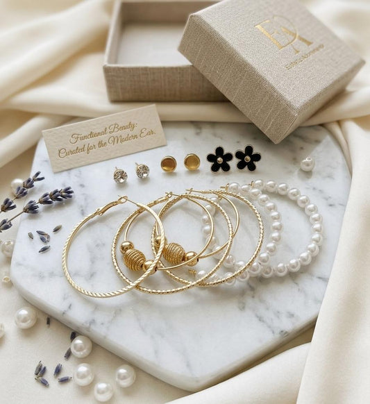 Pack of 3 pair Earrings and 3 Pair Tops