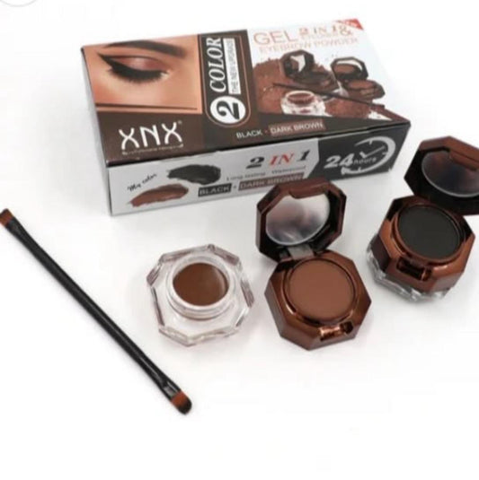 XNX 4-In-1 Gel Liner & Eyebrow kit-Black & Brown