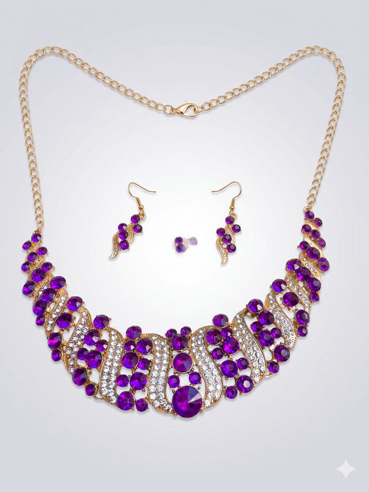 Royal Amethyst Empress Choker Set